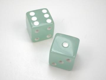 Koplow Games Glow in the Dark Blue w/White 16mm d6 Dice