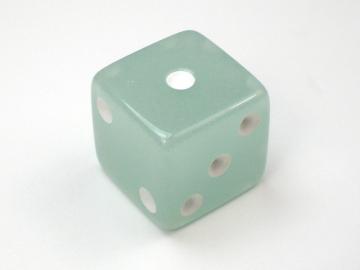 Koplow Games Glow in the Dark Blue w/White 16mm d6 Dice