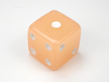 Koplow Games Glow in the Dark Orange w/White 16mm d6 Dice