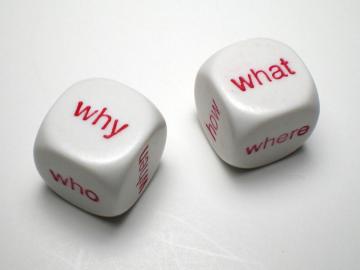 Koplow Games Interrogative White w/Red 16mm d6 Dice