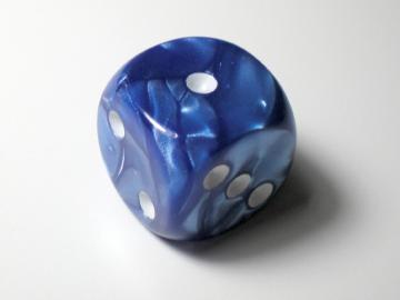 Koplow Games Marble Blue w/White16mm d6 Dice