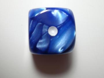 Koplow Games Marble Blue w/White16mm d6 Dice