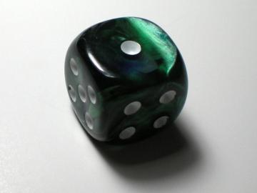 Koplow Games Marble Green w/White16mm d6 Dice