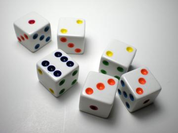 Koplow Games Multi-Colored Spot 16mm d6 Dice