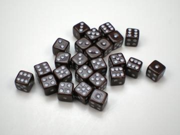 Koplow Games Opaque Brown w/White 5mm d6 Dice