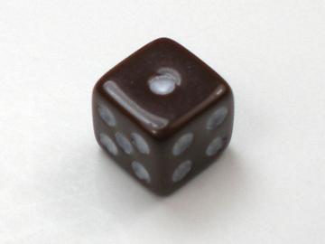 Koplow Games Opaque Brown w/White 5mm d6 Dice