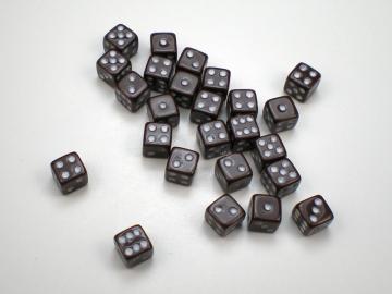 Koplow Games Opaque Brown w/White 5mm d6 Dice