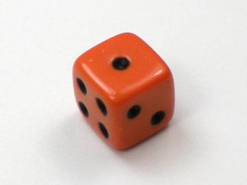 Koplow Games Opaque Orange w/Black 5mm d6 Dice