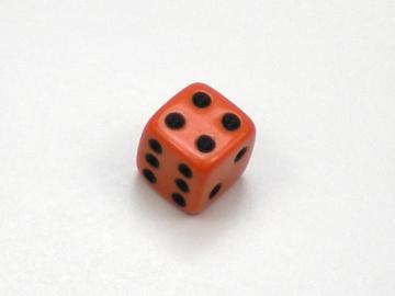 Koplow Games Opaque Orange w/Black 5mm d6 Dice