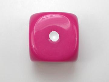 Koplow Games Opaque Pink w/White 16mm d6 Dice