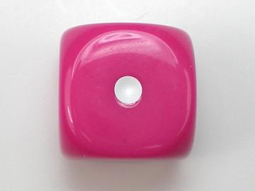 Koplow Games Opaque Pink w/White 16mm d6 Dice