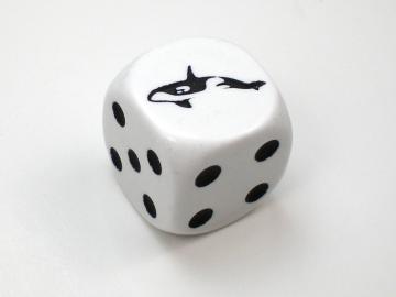 Koplow Games Orca White w/Black 16mm d6 Dice