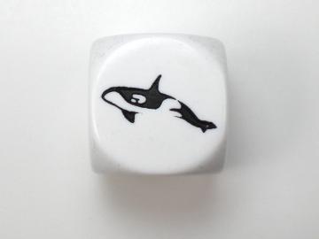 Koplow Games Orca White w/Black 16mm d6 Dice