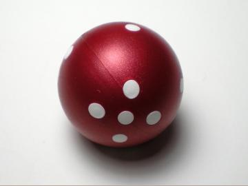 Koplow Games Round Burgundy w/White Dice