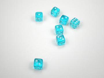 Koplow Games Translucent Light Blue w/White 5mm d6 Dice