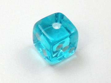 Koplow Games Translucent Light Blue w/White 5mm d6 Dice