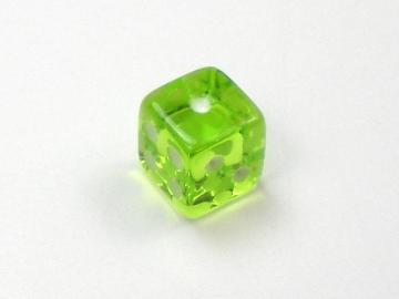 Koplow Games Translucent Light Green w/White 5mm d6 Dice