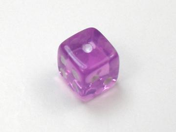 Koplow Games Translucent Light Purple w/White 5mm d6 Dice