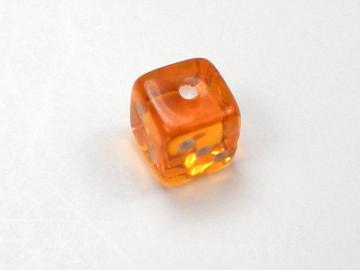Koplow Games Translucent Orange w/White 5mm d6 Dice