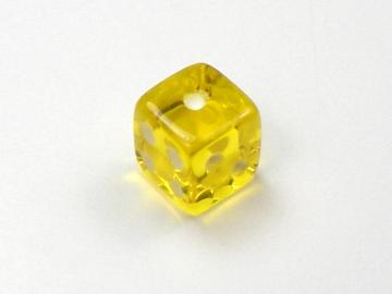 Koplow Games Translucent Yellow w/White 5mm d6 Dice