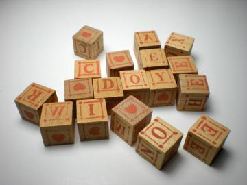 Unknown Wood Letter Cubes